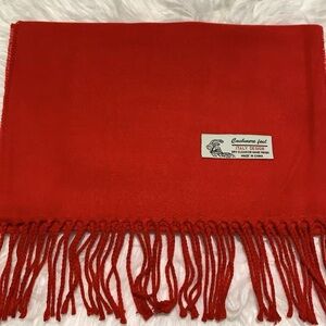 Cashmere Feel Red Scarf
